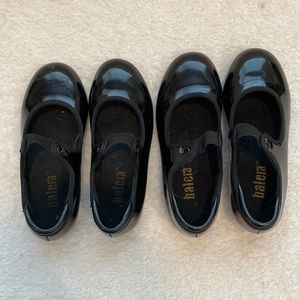 2 sets of Balera dance tap shoes- sizes 12 and 12.5